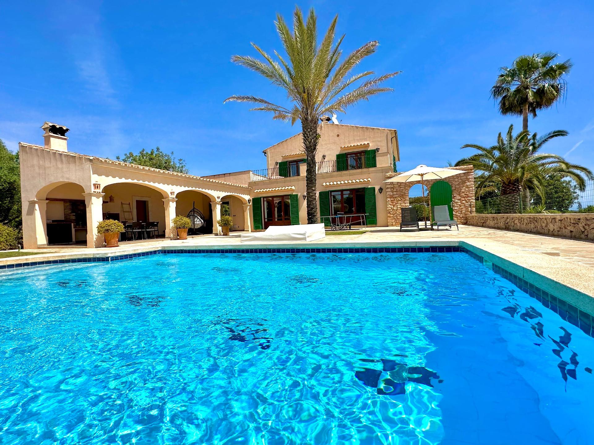 Finca mit Meerblick und Pool bei Cala d'Or Ferienhaus in Spanien