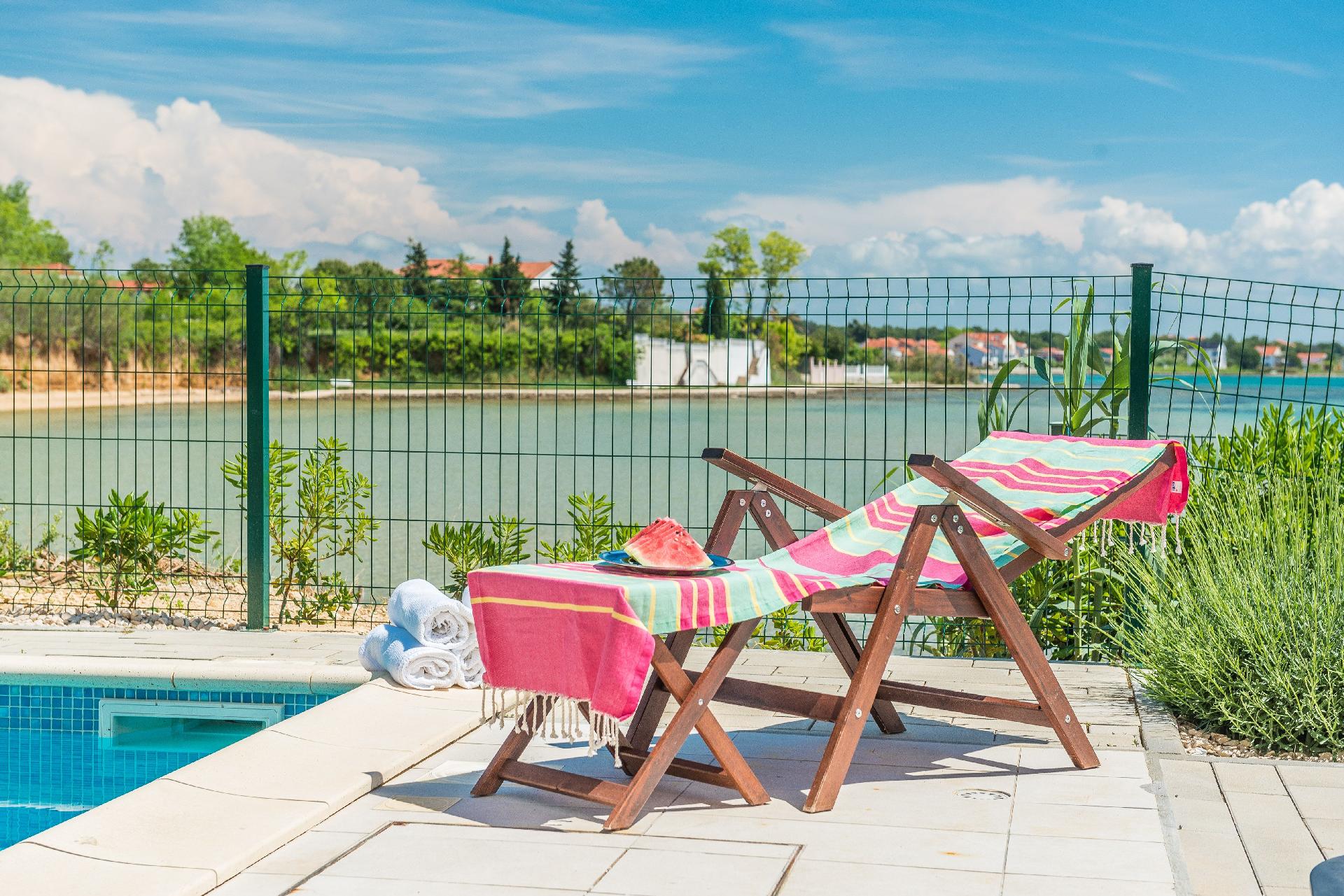 Ferienhaus in Privlaka mit Privatem Pool und Panor Ferienhaus 
