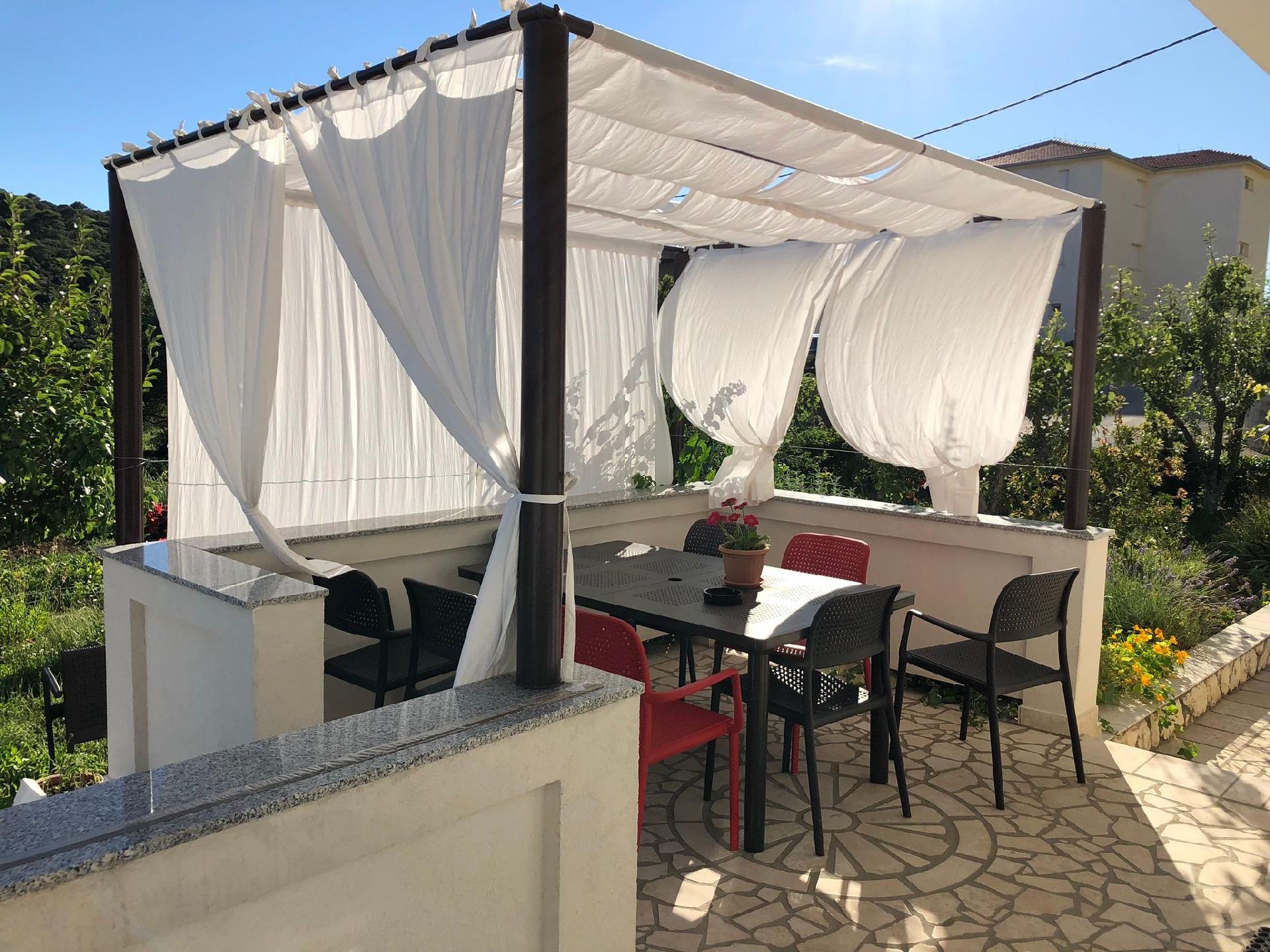 Erdgeschosswohnung mit Terrasse für sechs Per Ferienhaus  Kampor