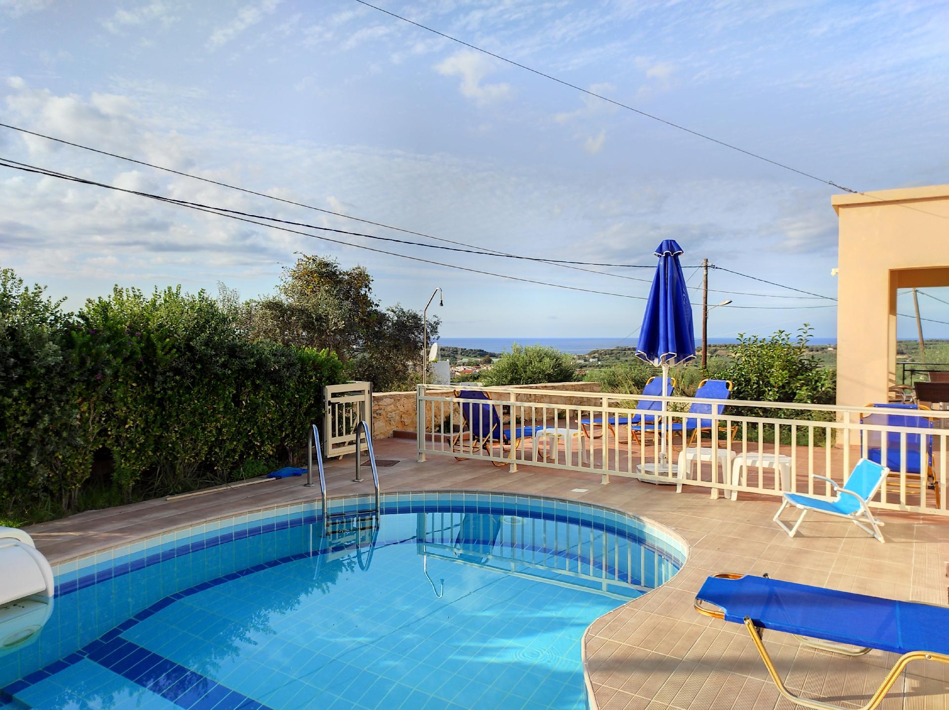 Villa mit herrlichem Meerblick, privatem eingez&au Ferienhaus in Griechenland