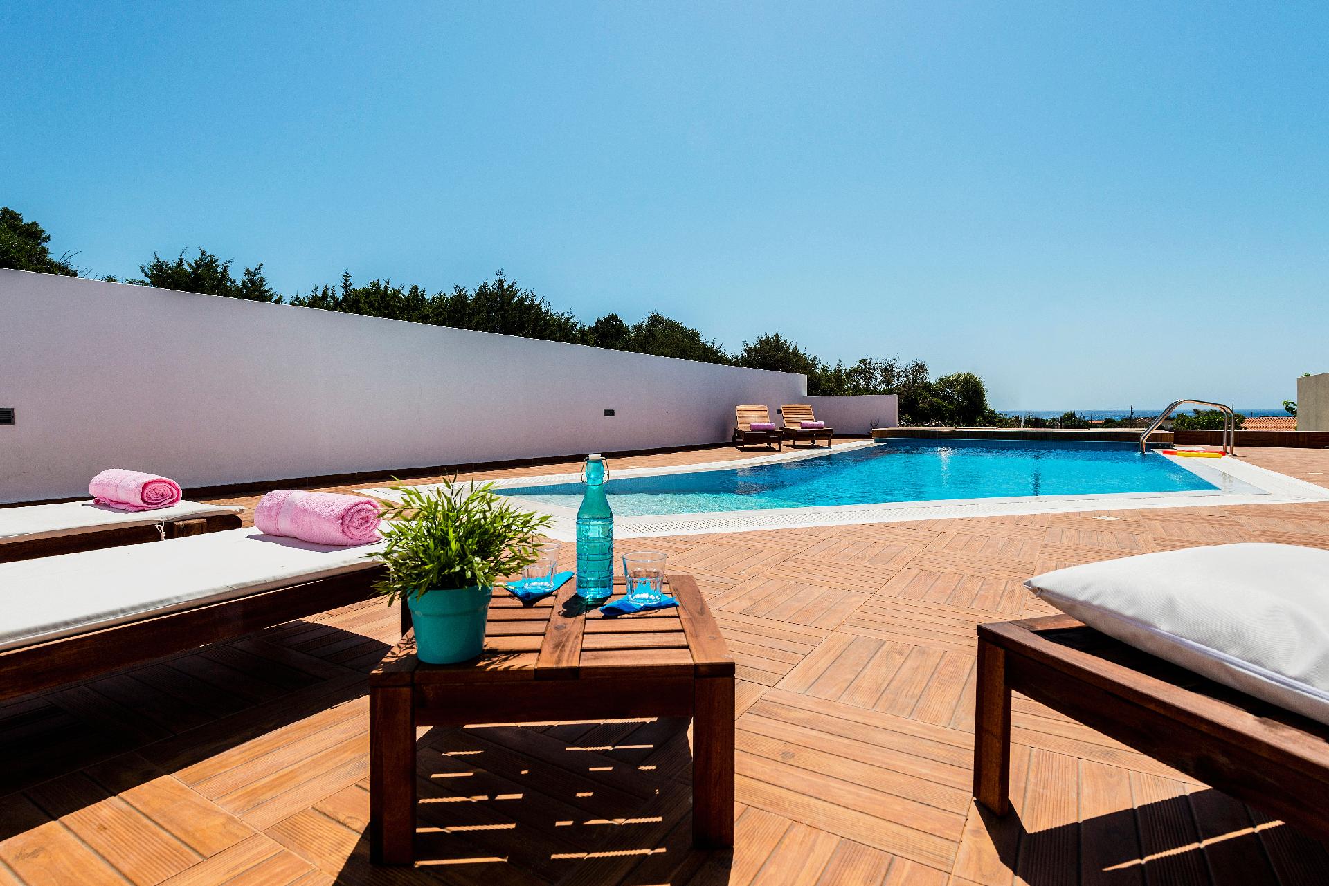 Villa mit Pool in ländlicher Umgebung und ate Ferienhaus in Griechenland