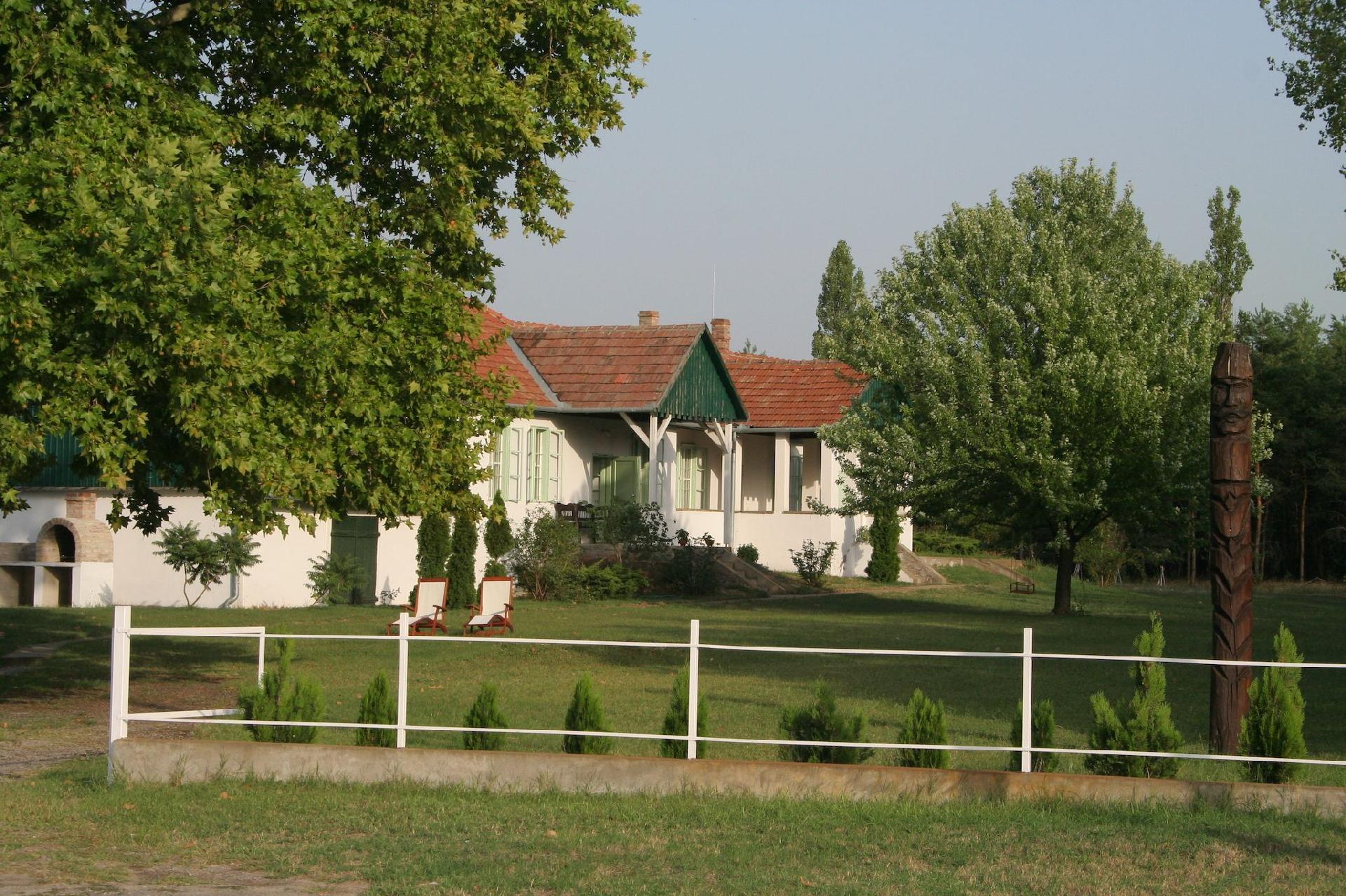 Typische Hütte in der ungarischen Landschaft