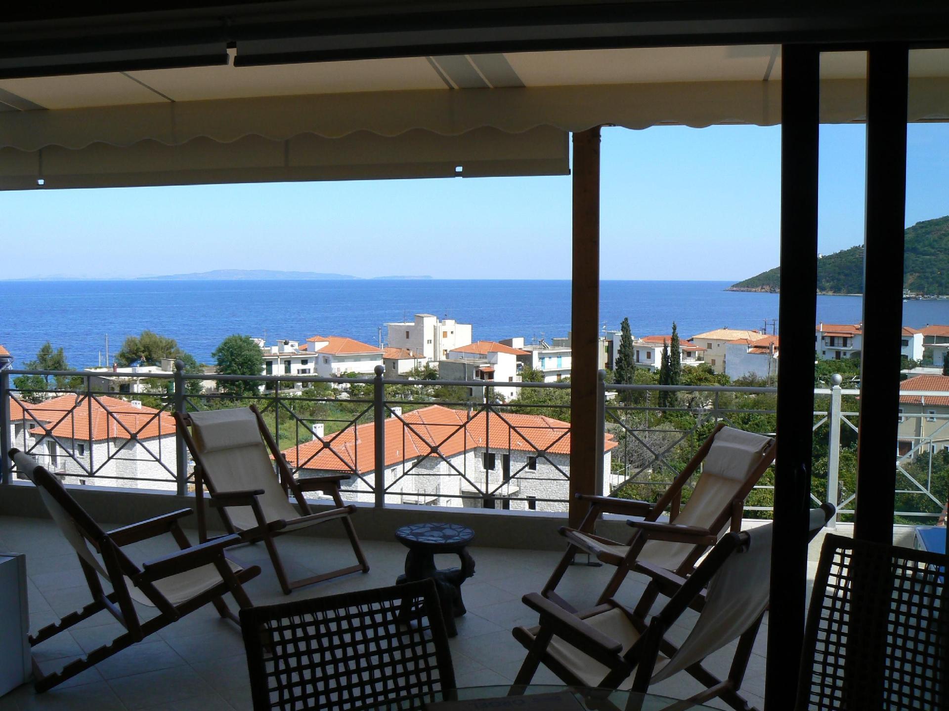  Maisonettewohnung mit Panoramablick auf die Bucht Ferienwohnung in Griechenland