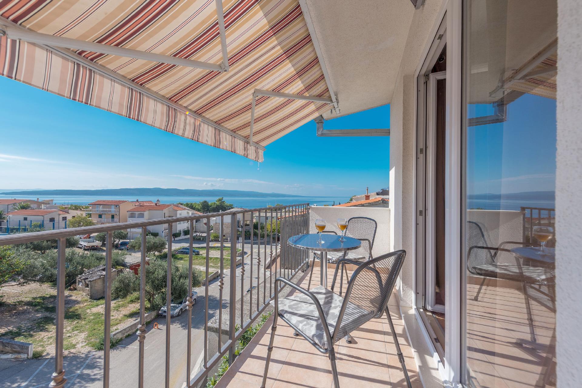 Studio mit Balkon sowie Meerblick Ferienhaus  Makarska Riviera